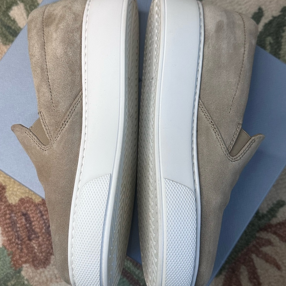 Prada Taupe Suede Slip-On Sneakers - Picture 7 of 16